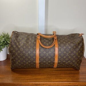 Louis Vuitton Authentic 60 Keepall Brown Monogram Duffel Bag